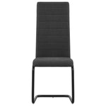 Dining Chairs 2 pcs Dark Grey Fabric
