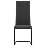 Dining Chairs 2 pcs Dark Grey Fabric