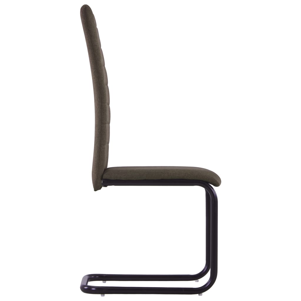 Dining Chairs 2 pcs Brown Fabric