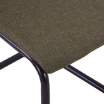 Cantilever Dining Chairs 4 pcs Brown Fabric