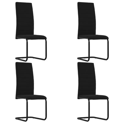 Dining Chairs 4 pcs Black Fabric