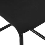 Cantilever Dining Chairs 4 pcs Black Fabric