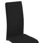 Cantilever Dining Chairs 4 pcs Black Fabric