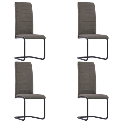 Dining Chairs 4 pcs Taupe Fabric