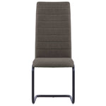 Cantilever Dining Chairs 4 pcs Taupe Fabric