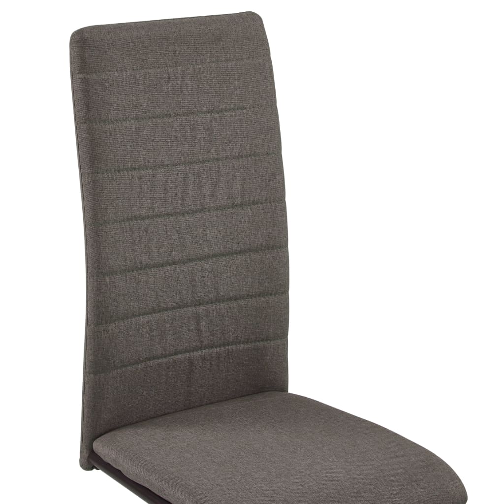 Dining Chairs 4 pcs Taupe Fabric