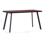 Dining Table Dark Wood and MDF -Black