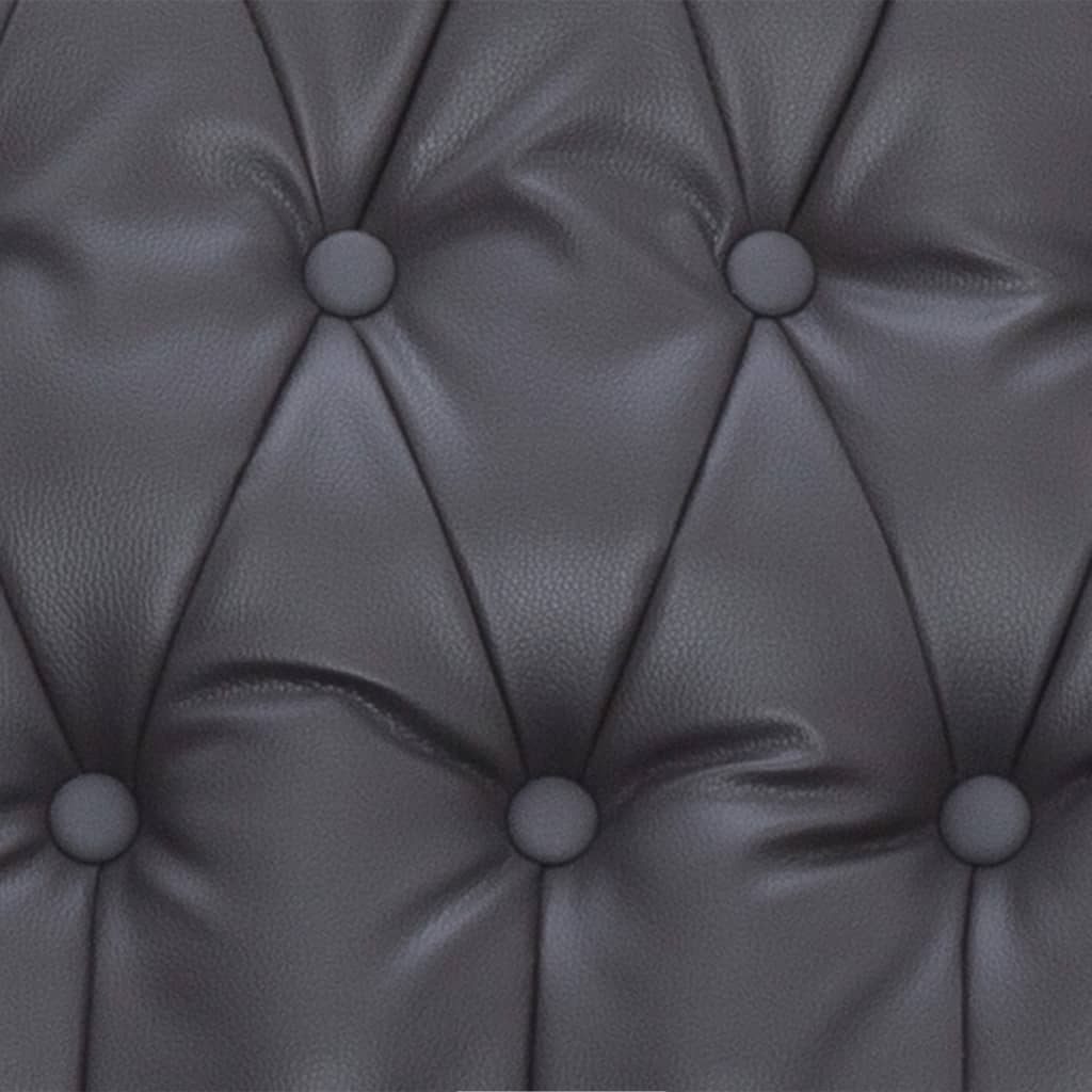 Massage Recliner Chair Grey Faux Leather