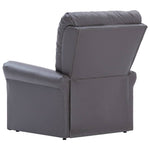 Massage Recliner Chair Grey faux Leather