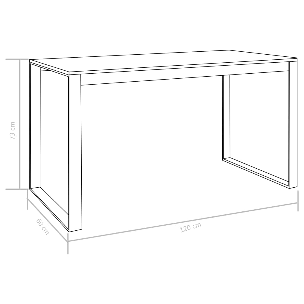 Computer Desk White 120x60x73 cm