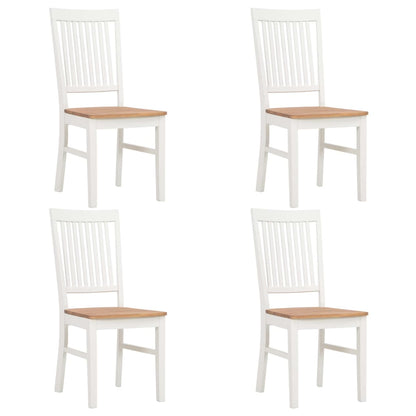 5 Piece Dining Set Solid Oak Wood