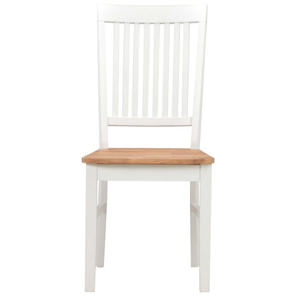 5 Piece Dining Set Solid Oak Wood