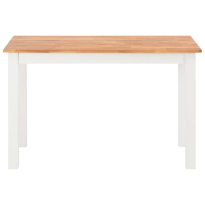 5 Piece Dining Set Solid Oak Wood