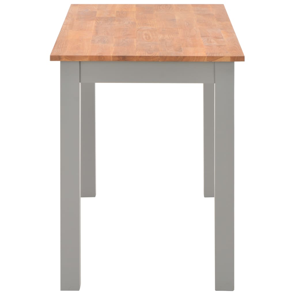 5 Piece Dining Set Solid Oak Wood