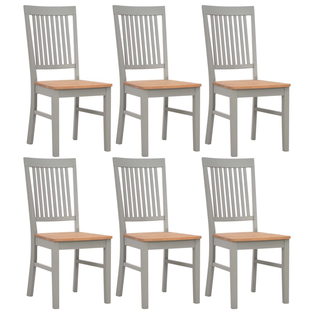 7 Piece Dining Set Solid Oak Wood