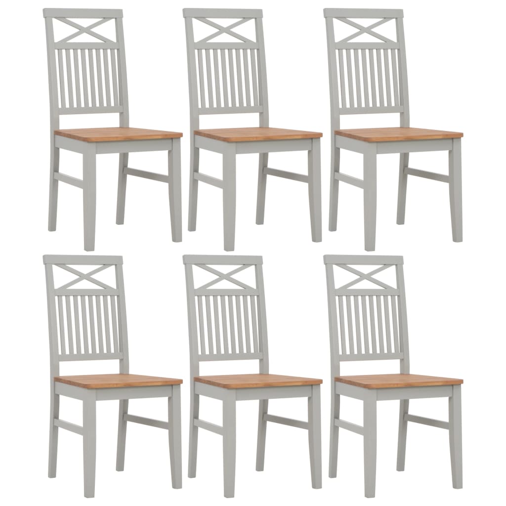 7 Piece Dining Set Solid Oak Wood