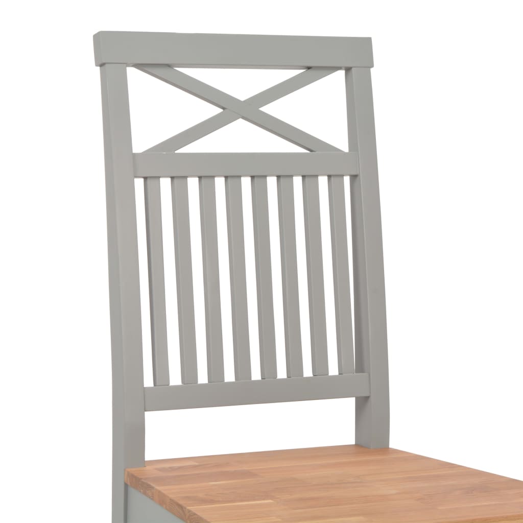 7 Piece Dining Set Solid Oak Wood