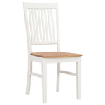 Dining Chairs 4 pcs White Solid Oak Wood