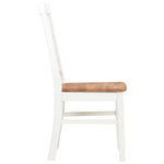 Dining Chairs 4 pcs White Solid Oak Wood