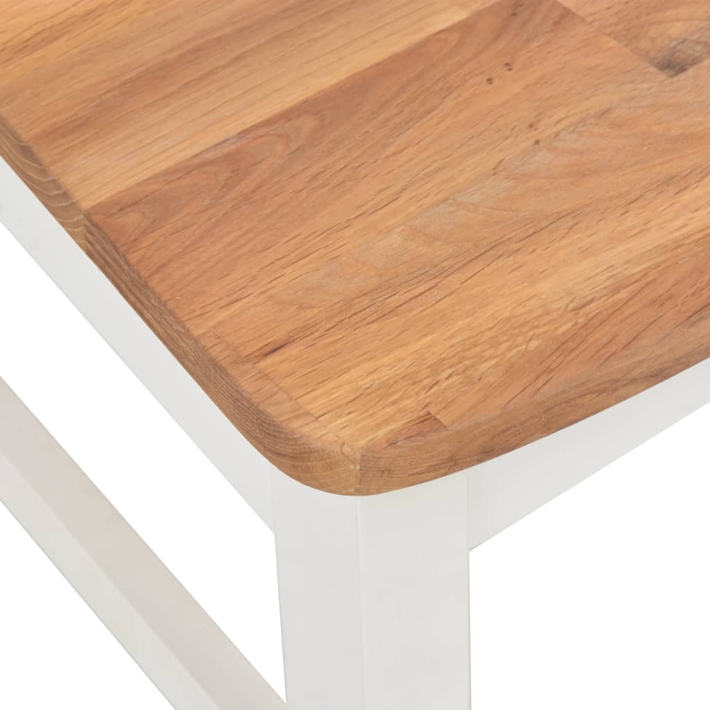 Dining Chairs 6 pcs White Solid Oak Wood