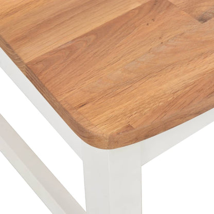 Dining Chairs 6 pcs White Solid Oak Wood