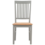 Dining Chairs 4 pcs Grey Solid Oak Wood