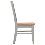 Dining Chairs 4 pcs Grey Solid Oak Wood