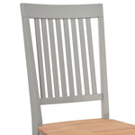 Dining Chairs 4 pcs Grey Solid Oak Wood