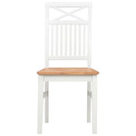 Dining Chairs 6 pcs White Solid Oak Wood