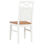 Dining Chairs 6 pcs White Solid Oak Wood