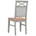Dining Chairs 6 pcs Grey Solid Oak Wood