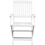 Dining Chairs 4 pcs White Solid Acacia Wood