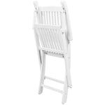 Dining Chairs 4 pcs White Solid Acacia Wood