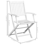 Dining Chairs 4 pcs White Solid Acacia Wood