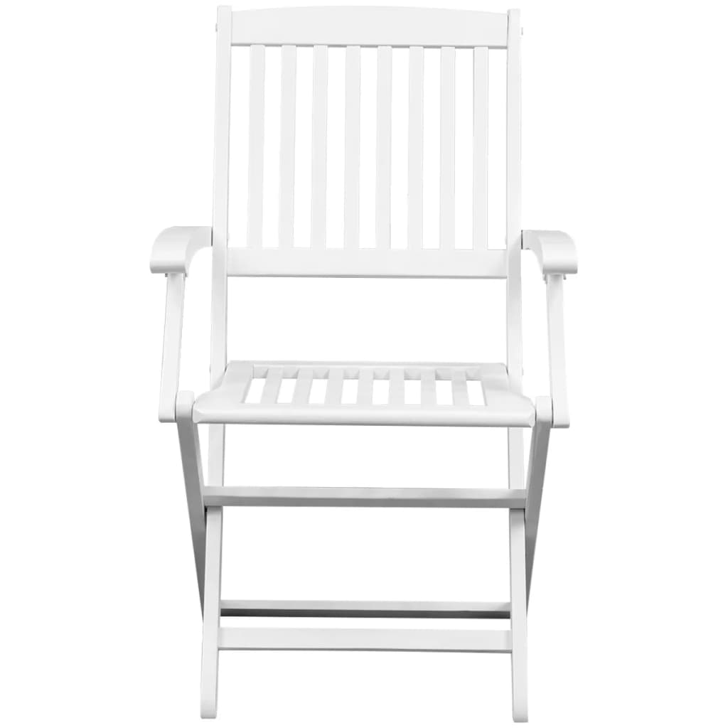 Dining Chairs 6 pcs White Solid Acacia Wood