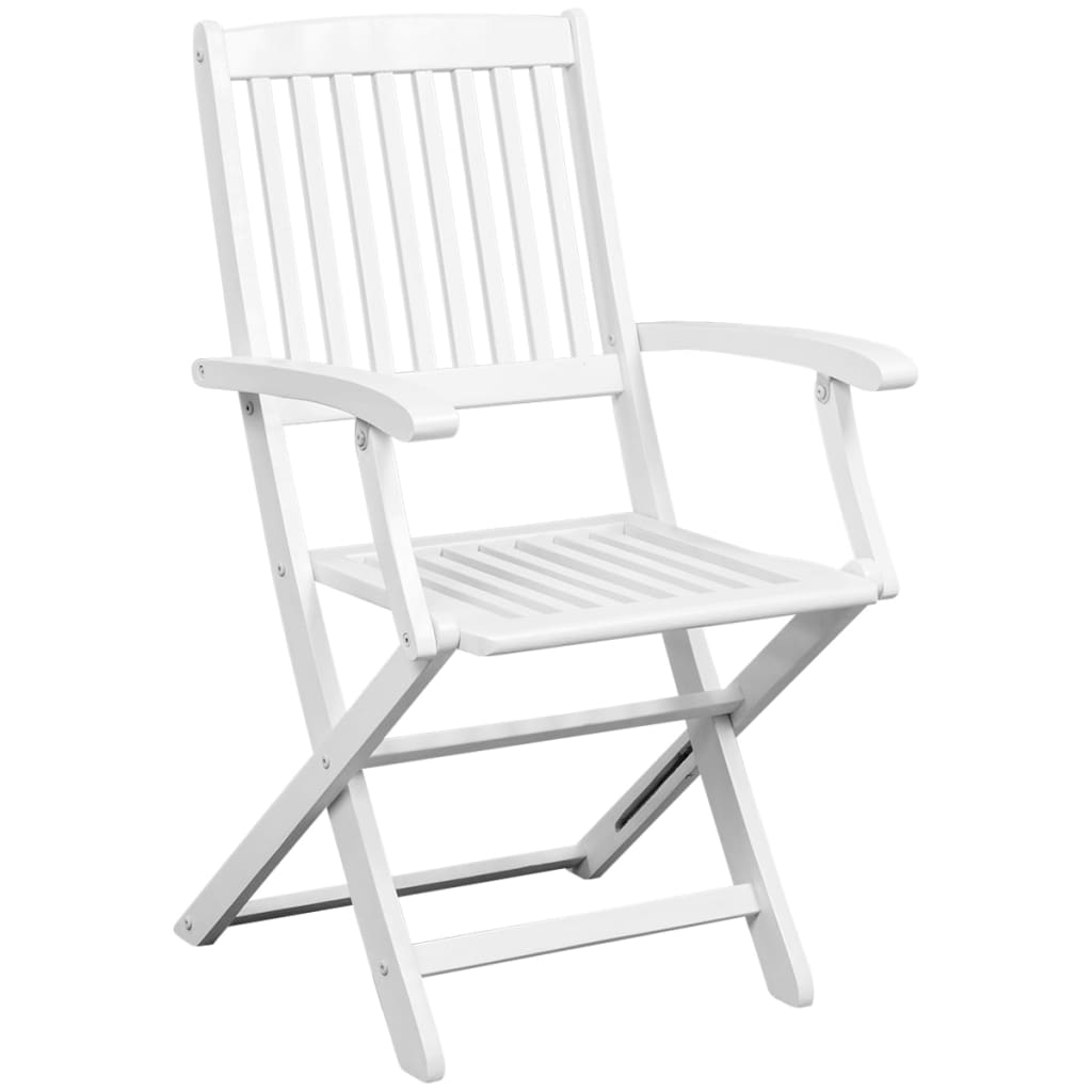 Dining Chairs 6 pcs White Solid Acacia Wood