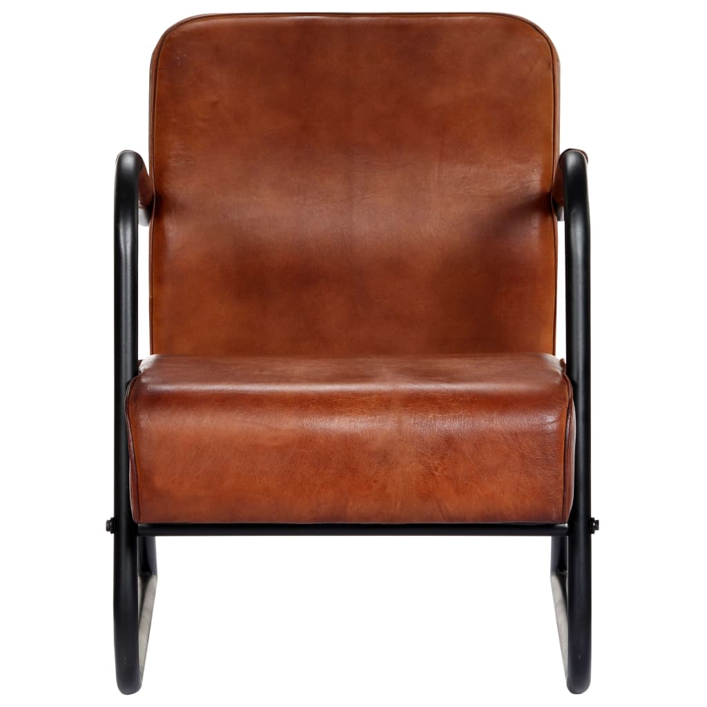 Relax Armchair Brown Real Leather