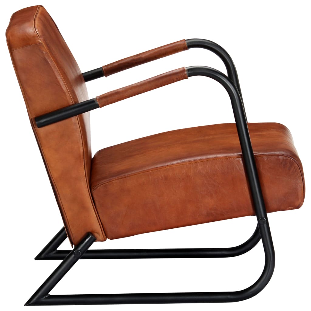 Relax Armchair Brown Real Leather