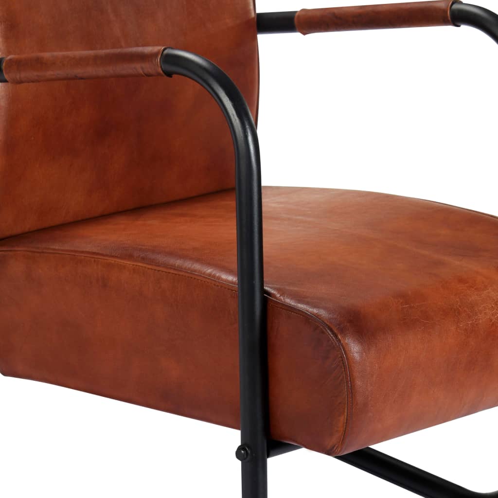 Relax Armchair Brown Real Leather