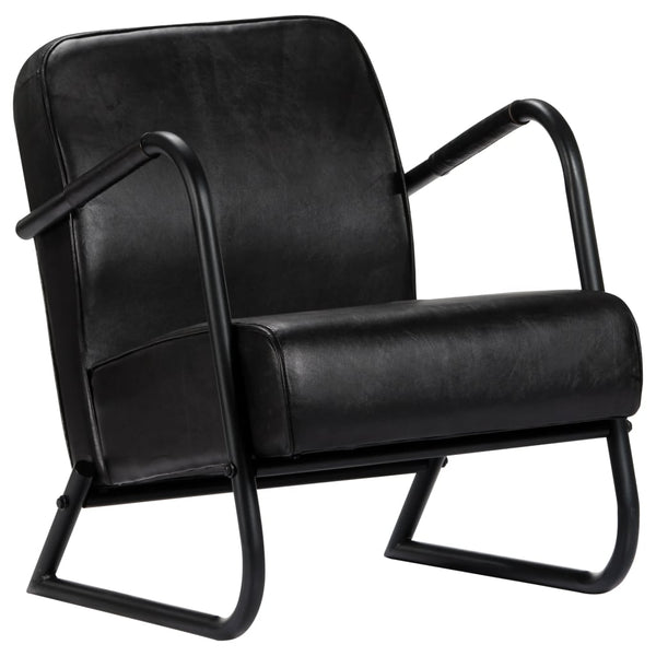  Rela Armchair Black Real Leather