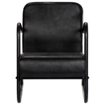 Rela Armchair Black Real Leather
