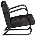 Rela Armchair Black Real Leather