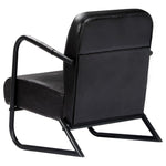 Rela Armchair Black Real Leather