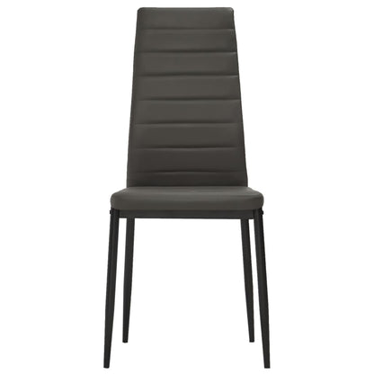 Dining Chairs 2 pcs Grey Faux Leather
