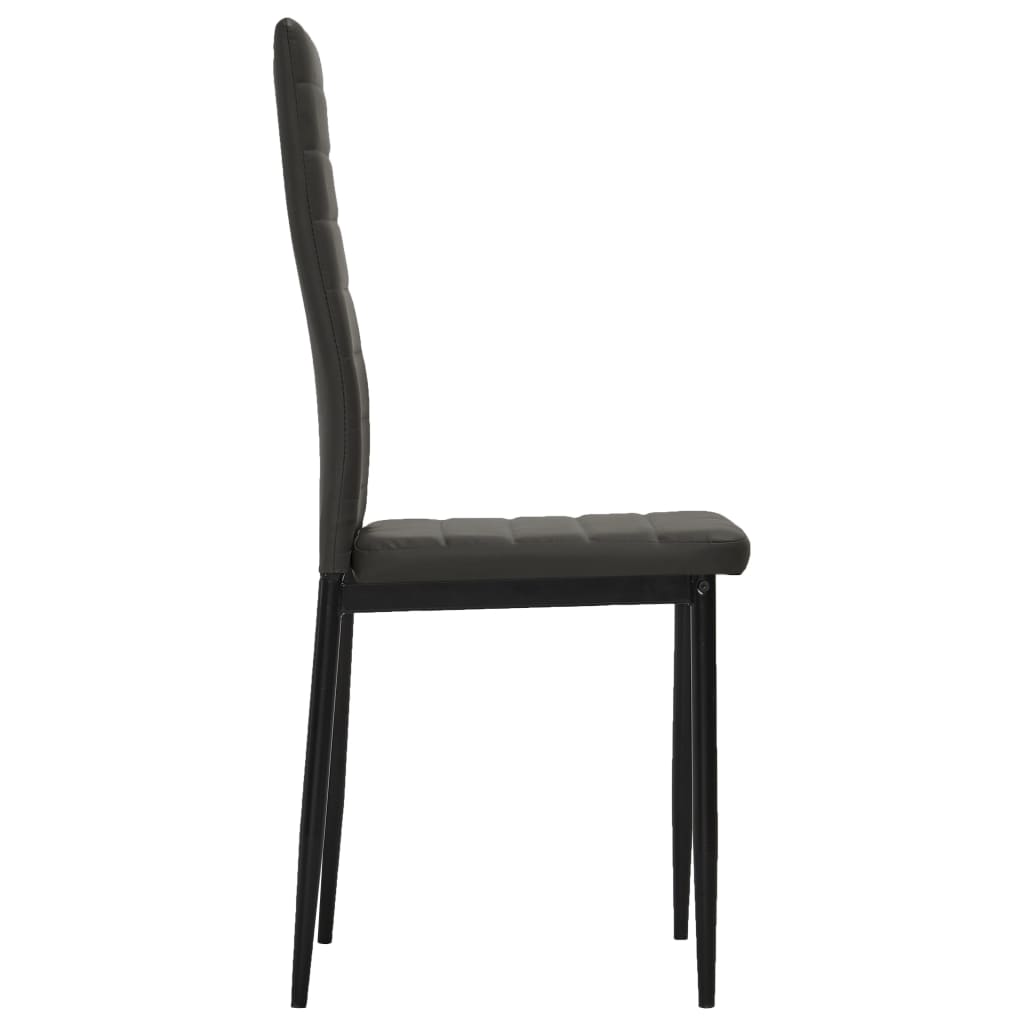 Dining Chairs 2 pcs Grey Faux Leather
