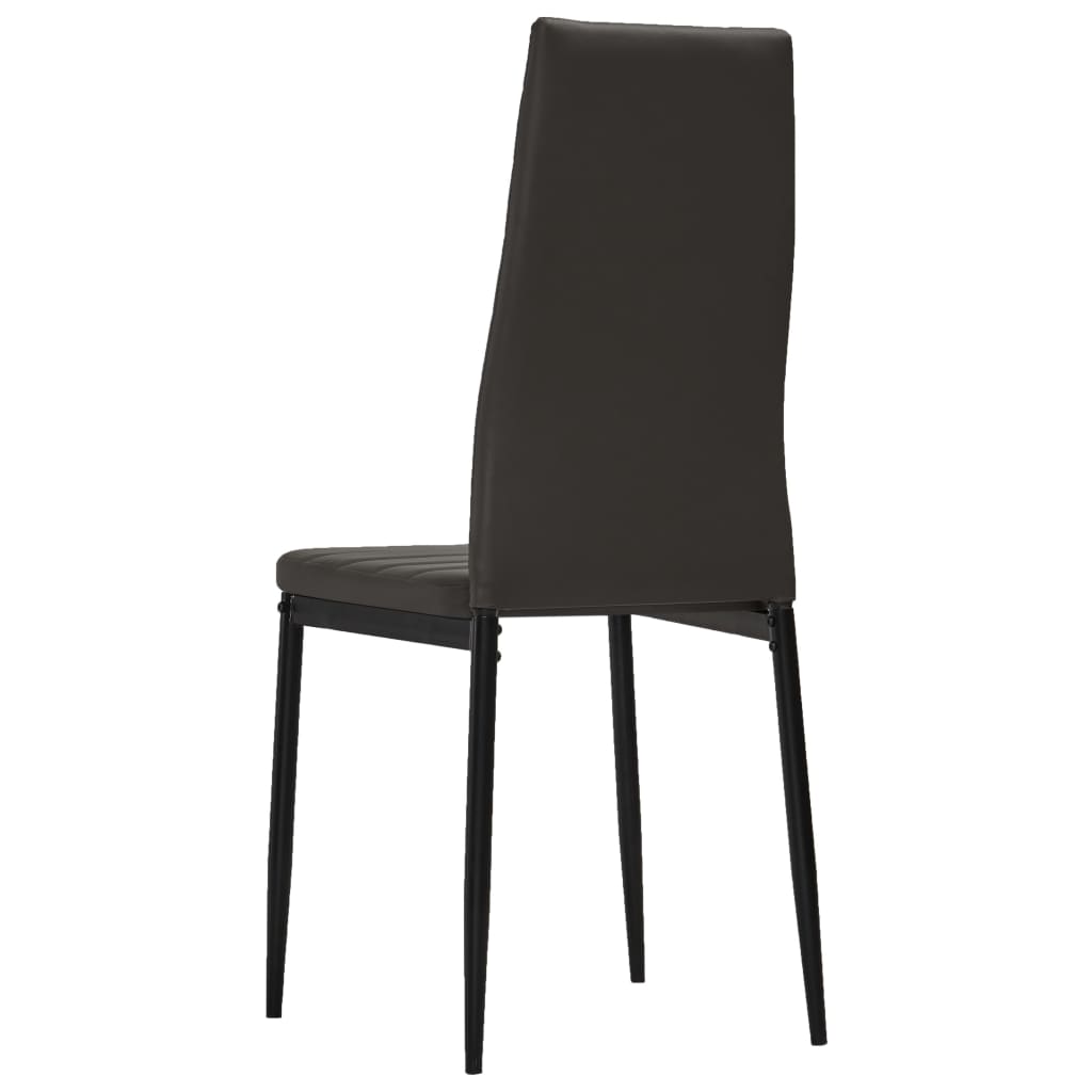 Dining Chairs 2 pcs Grey Faux Leather