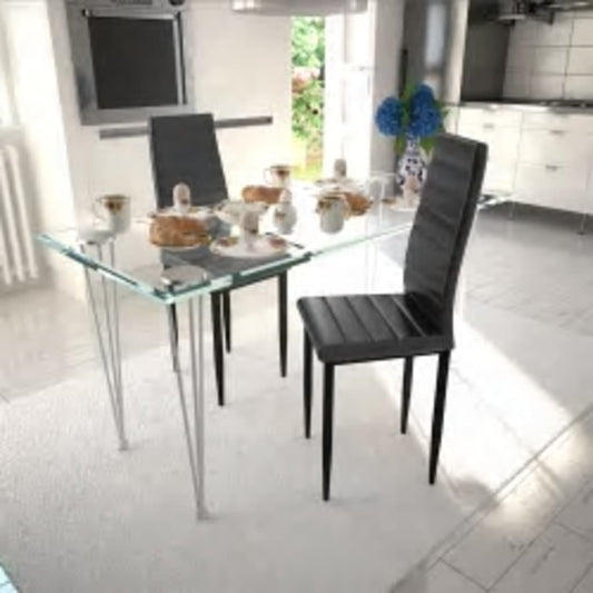 Dining Chairs 2 pcs Grey Faux Leather
