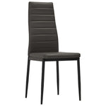 Dining Chairs 4 pcs Grey faux Leather