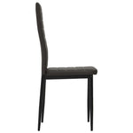 Dining Chairs 4 pcs Grey faux Leather