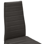Dining Chairs 4 pcs Grey faux Leather